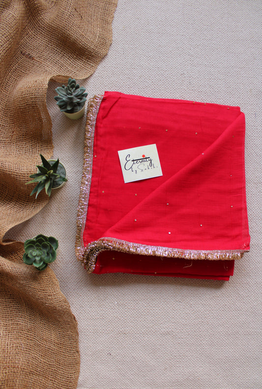 Red Gulbahar Saree
