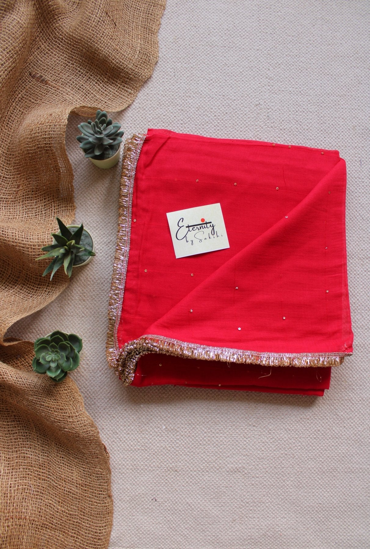 Red Gulbahar Saree - Eternity by Sakshi