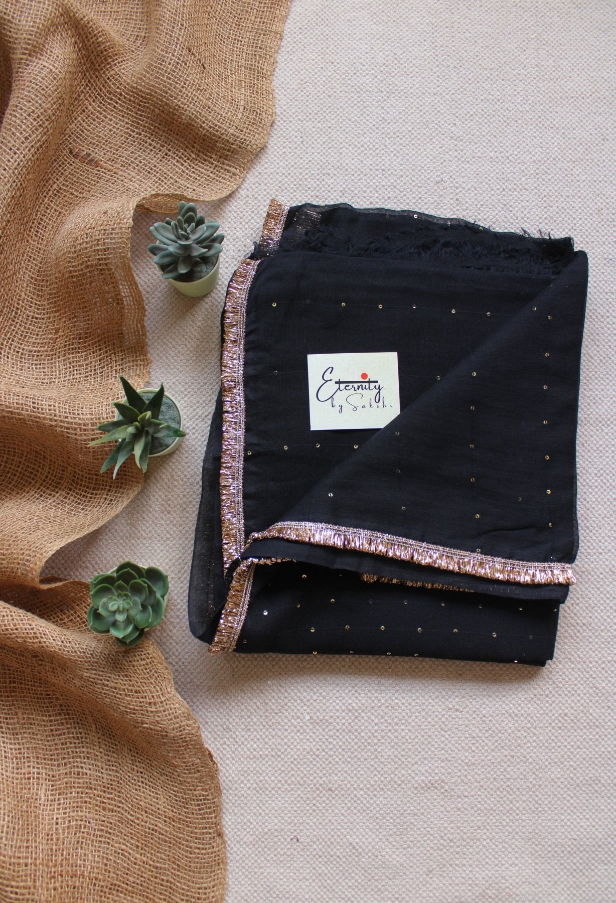 Black Gulbahar Saree - Eternity by Sakshi