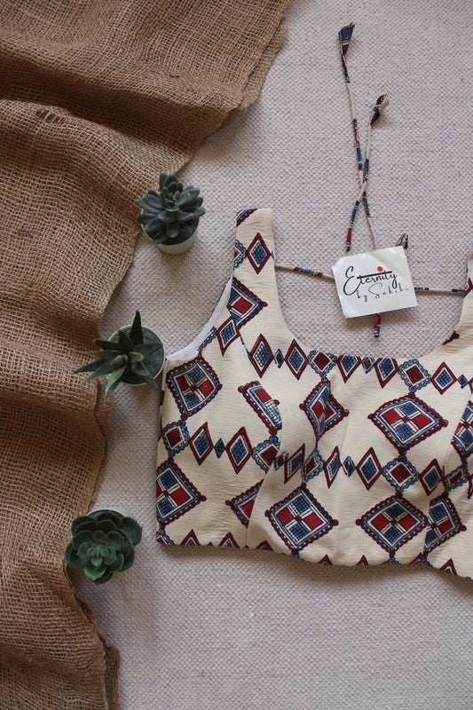 Off - White - Indigo Limited Edition Noorie Blouse - Eternity by Sakshi