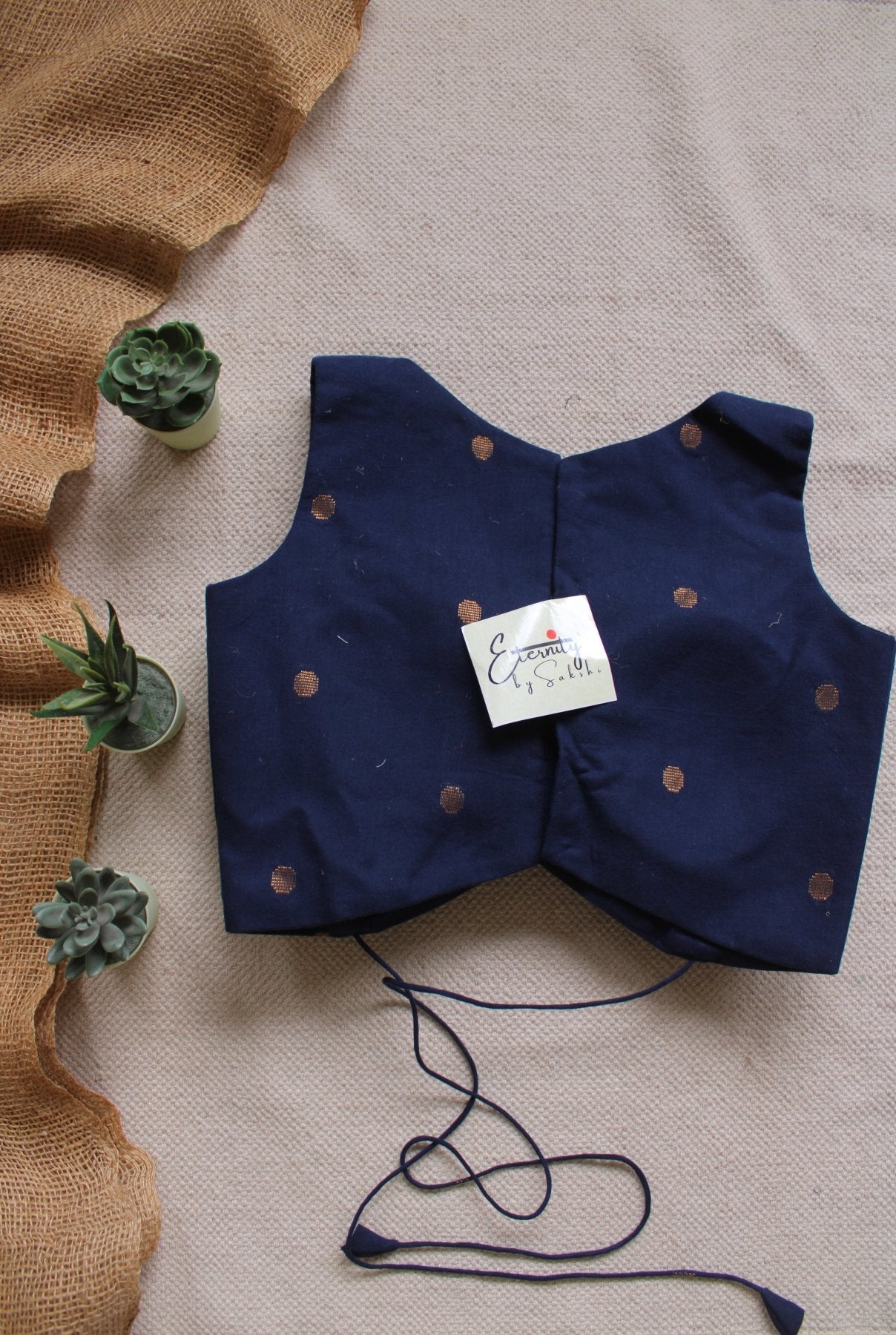 Navy Blue Navya Blouse - Eternity by Sakshi
