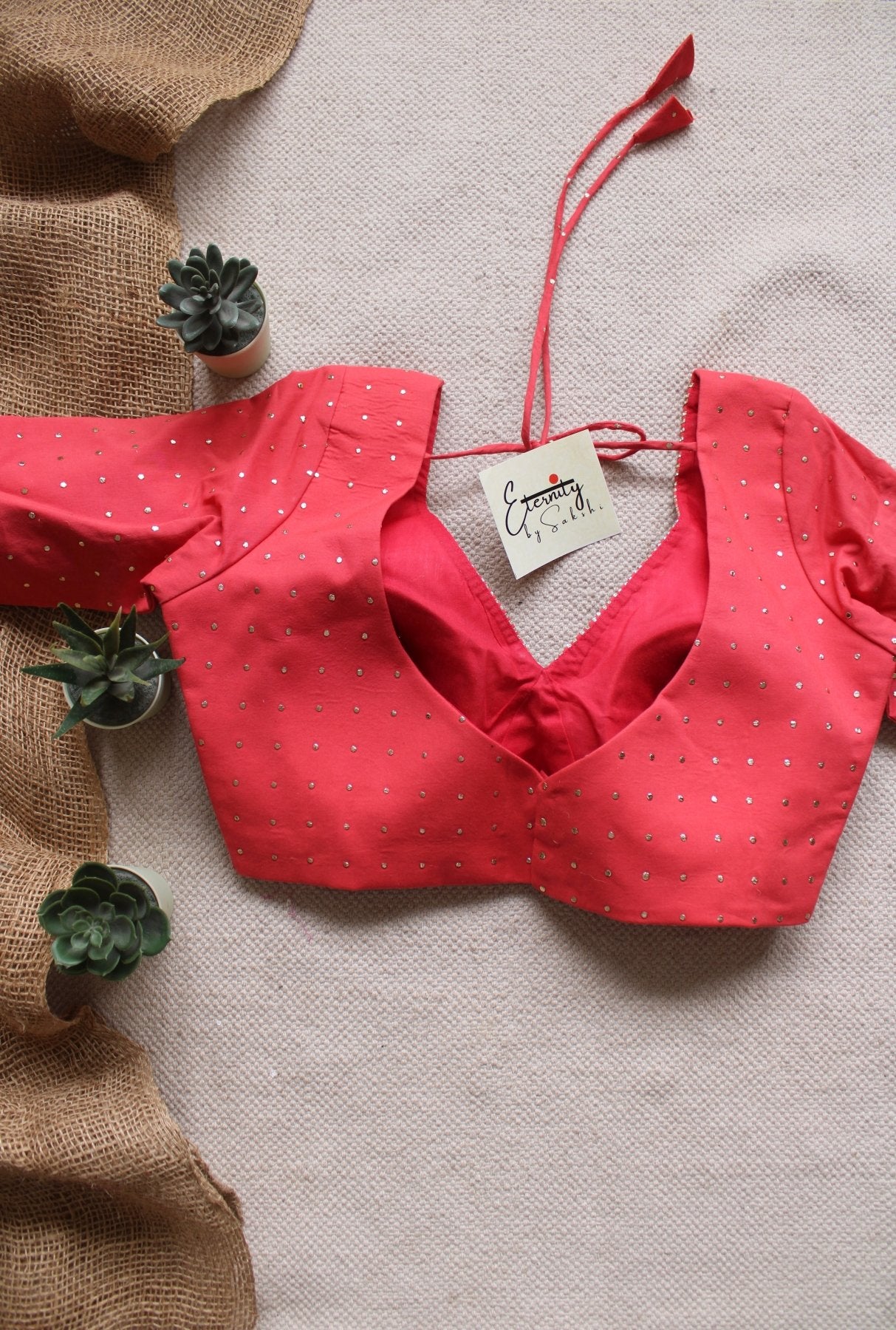 Peach Gulkaari Blouse - Eternity by Sakshi