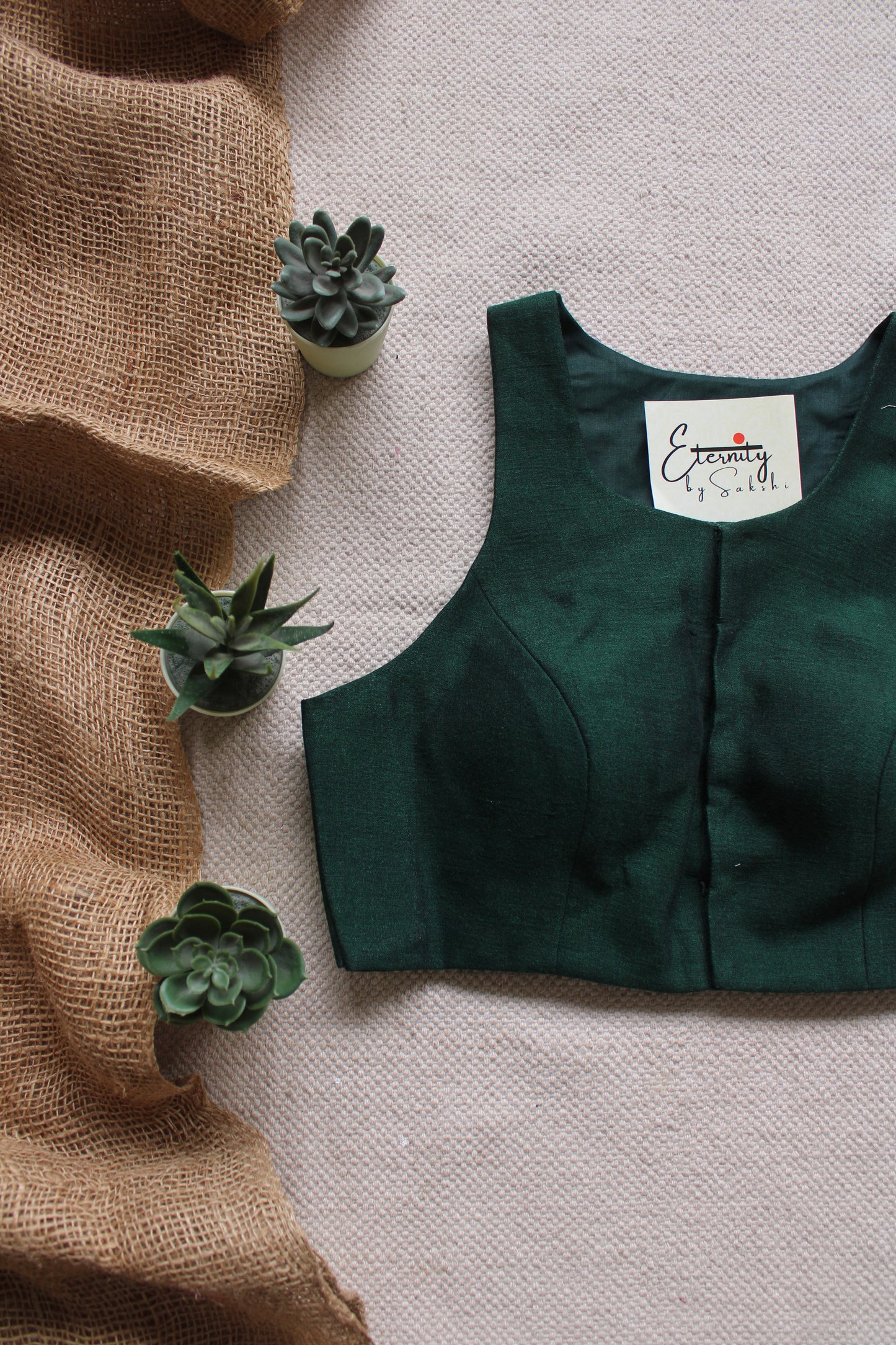 Gulmohar Green Nooriya Blouse