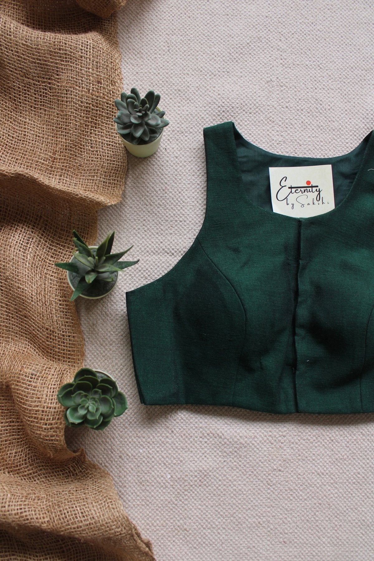 Gulmohar Green Nooriya Blouse - Eternity by Sakshi