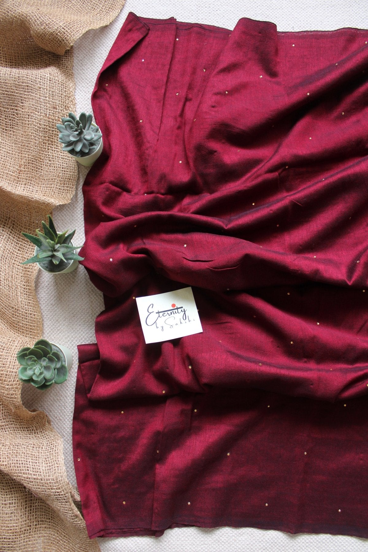 Maroon Ratrani Handwork Saree - Eternity by Sakshi