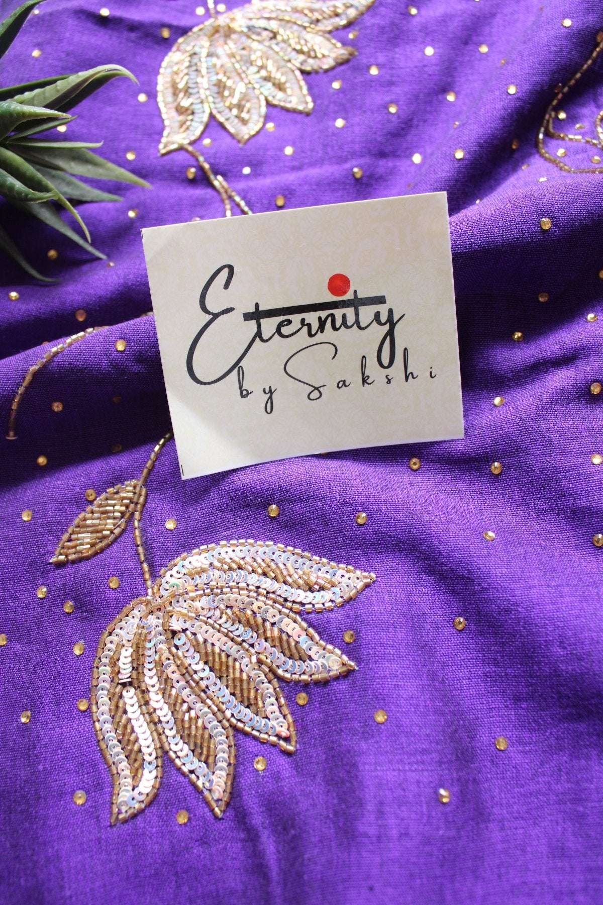 Purple Ratrani Handwork Saree - Eternity by Sakshi