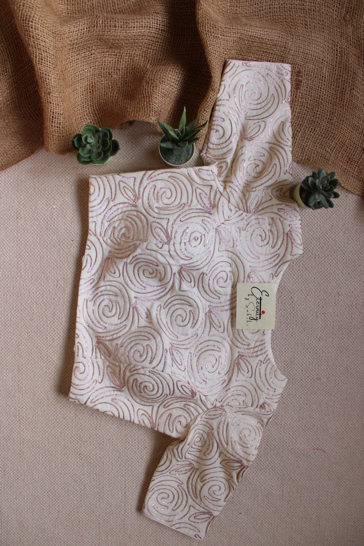 Almond White Blouse - Eternity by Sakshi