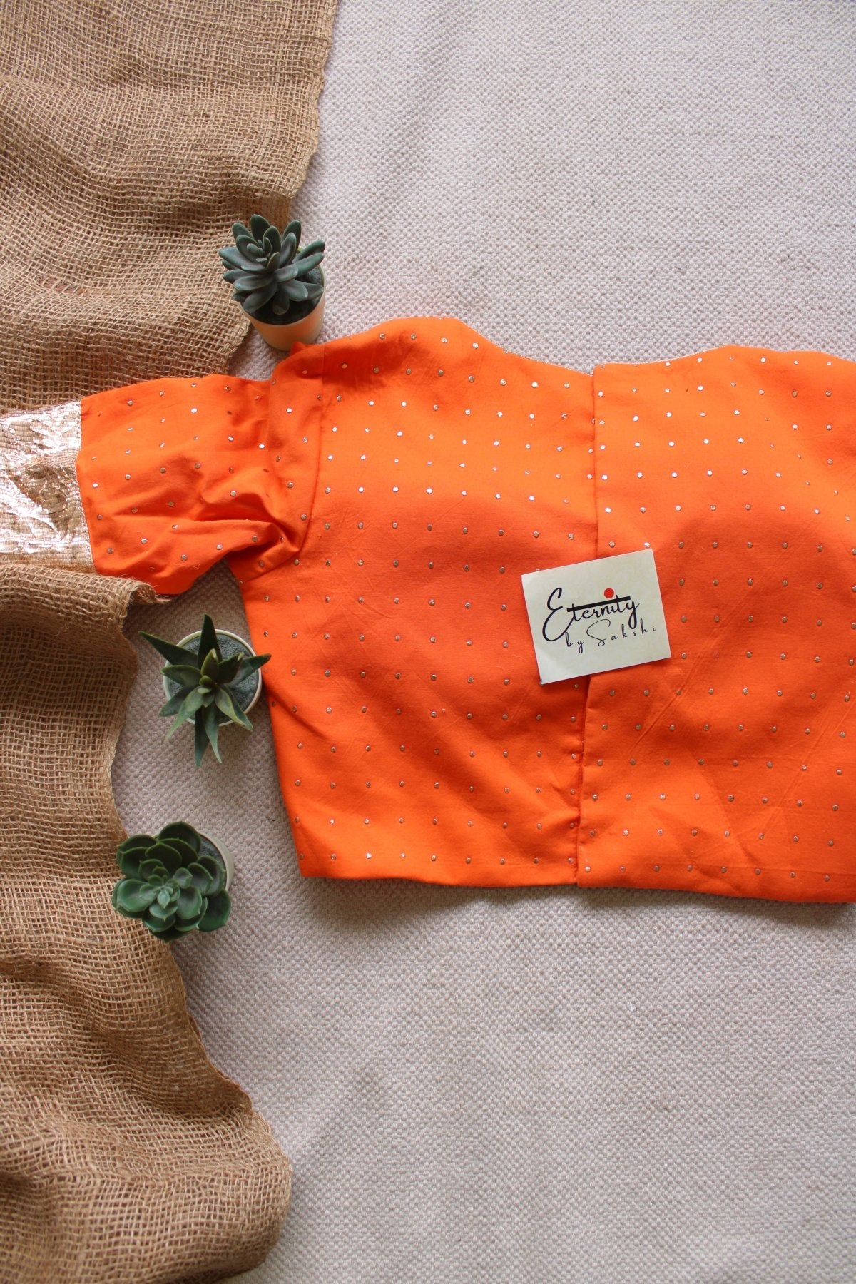 Orange Navratri Amba Blouse - Eternity by Sakshi