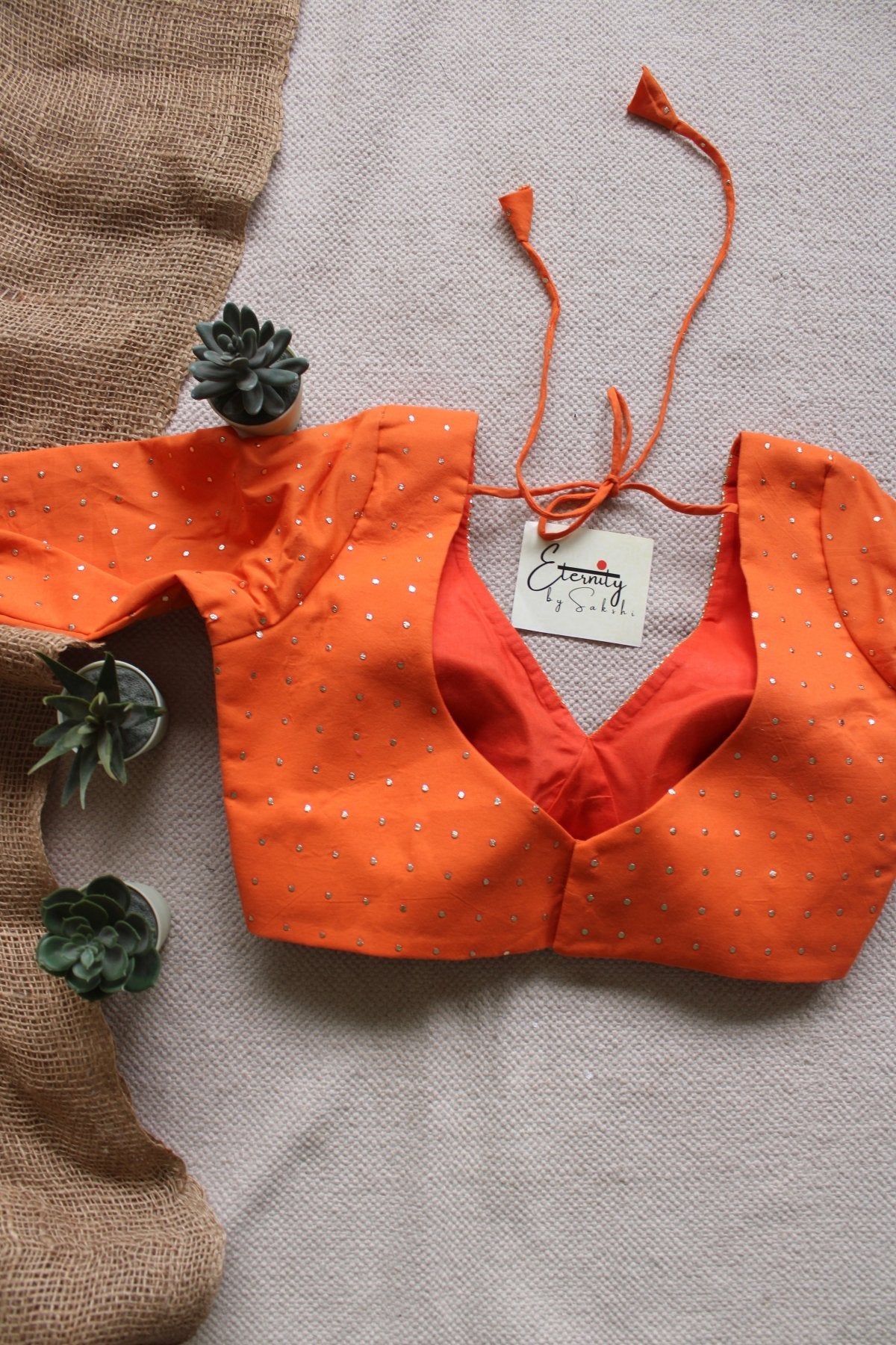 Orange Gulkaari Blouse - Eternity by Sakshi