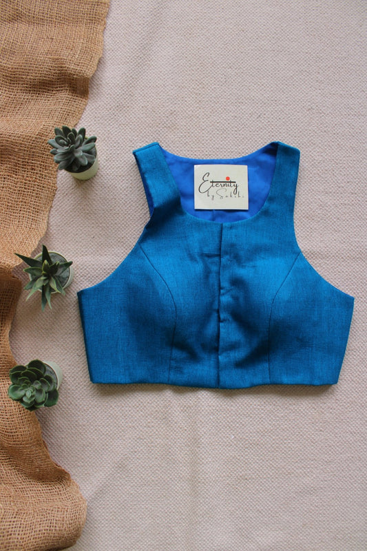 Gulmohar Indigo Nooriya Blouse - Eternity by Sakshi
