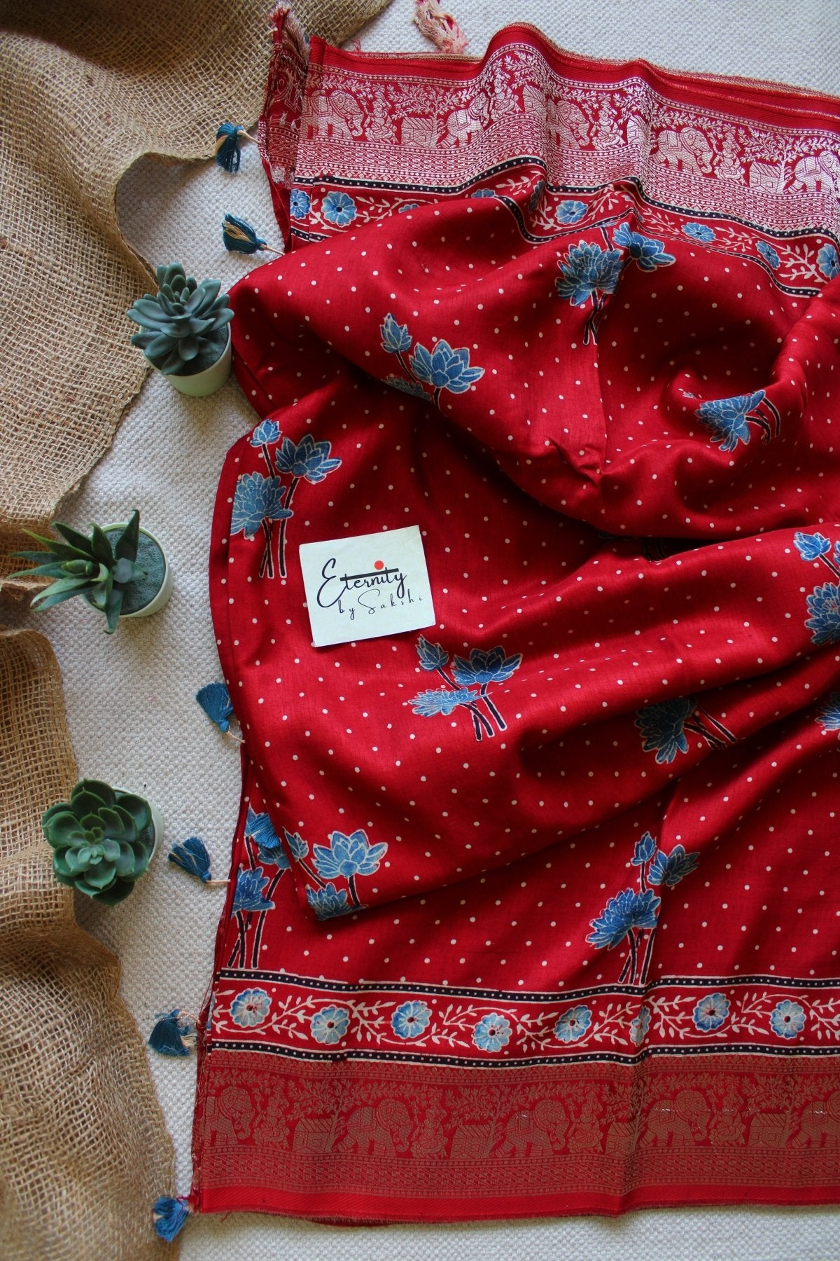 Exclusive Floral Print Dola Silk Saree - Eternity by Sakshi
