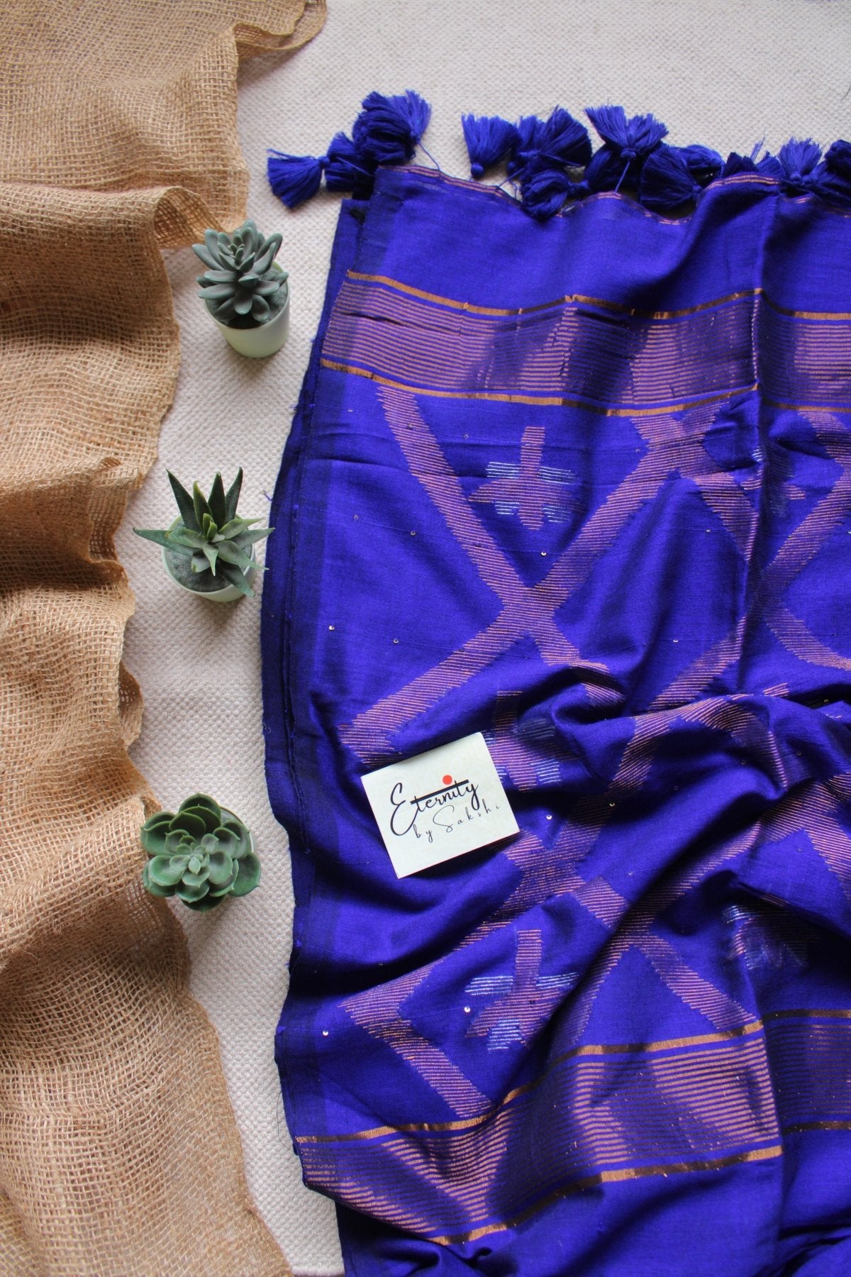 Blue Lotus Saree - Eternity by Sakshi