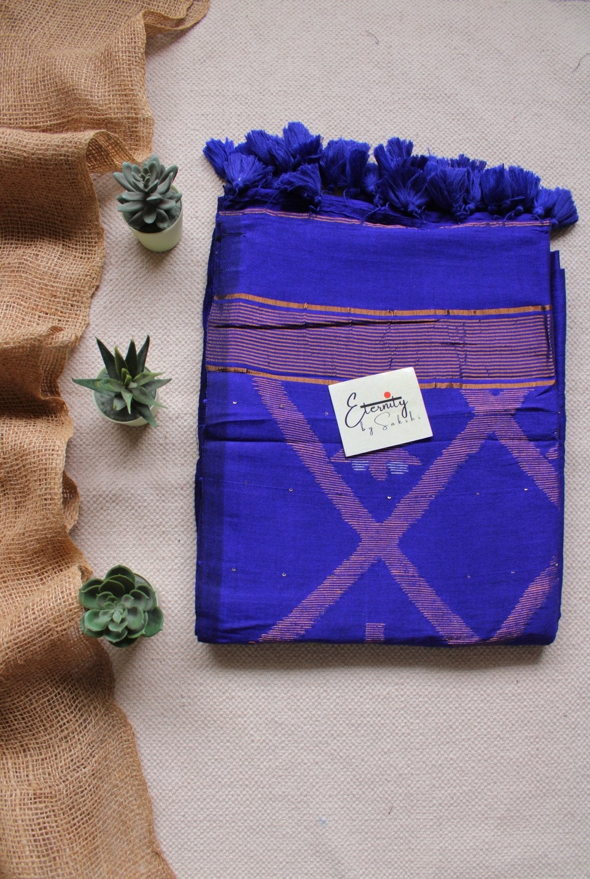 Blue Lotus Saree - Eternity by Sakshi