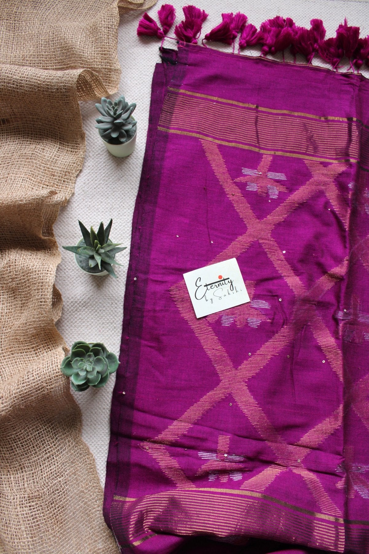 Magenta Lotus Saree - Eternity by Sakshi