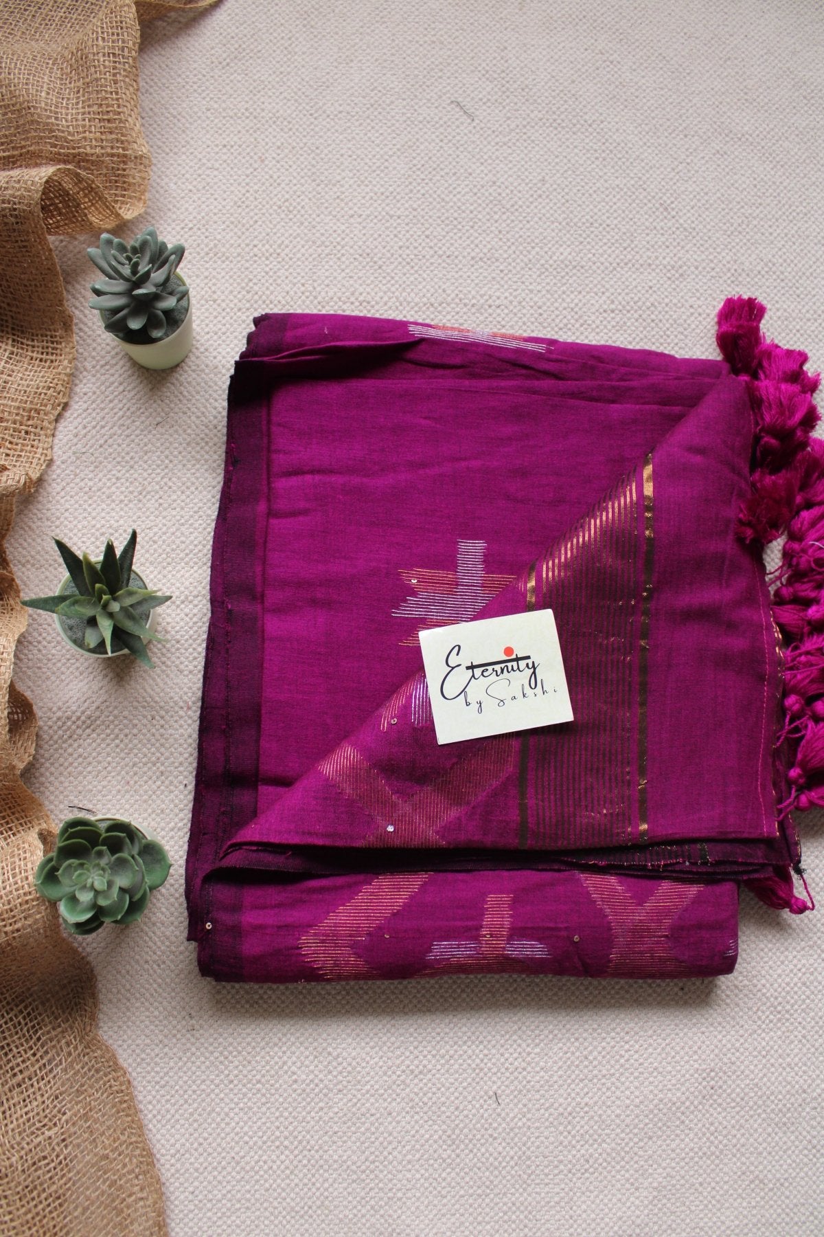 Magenta Lotus Saree - Eternity by Sakshi