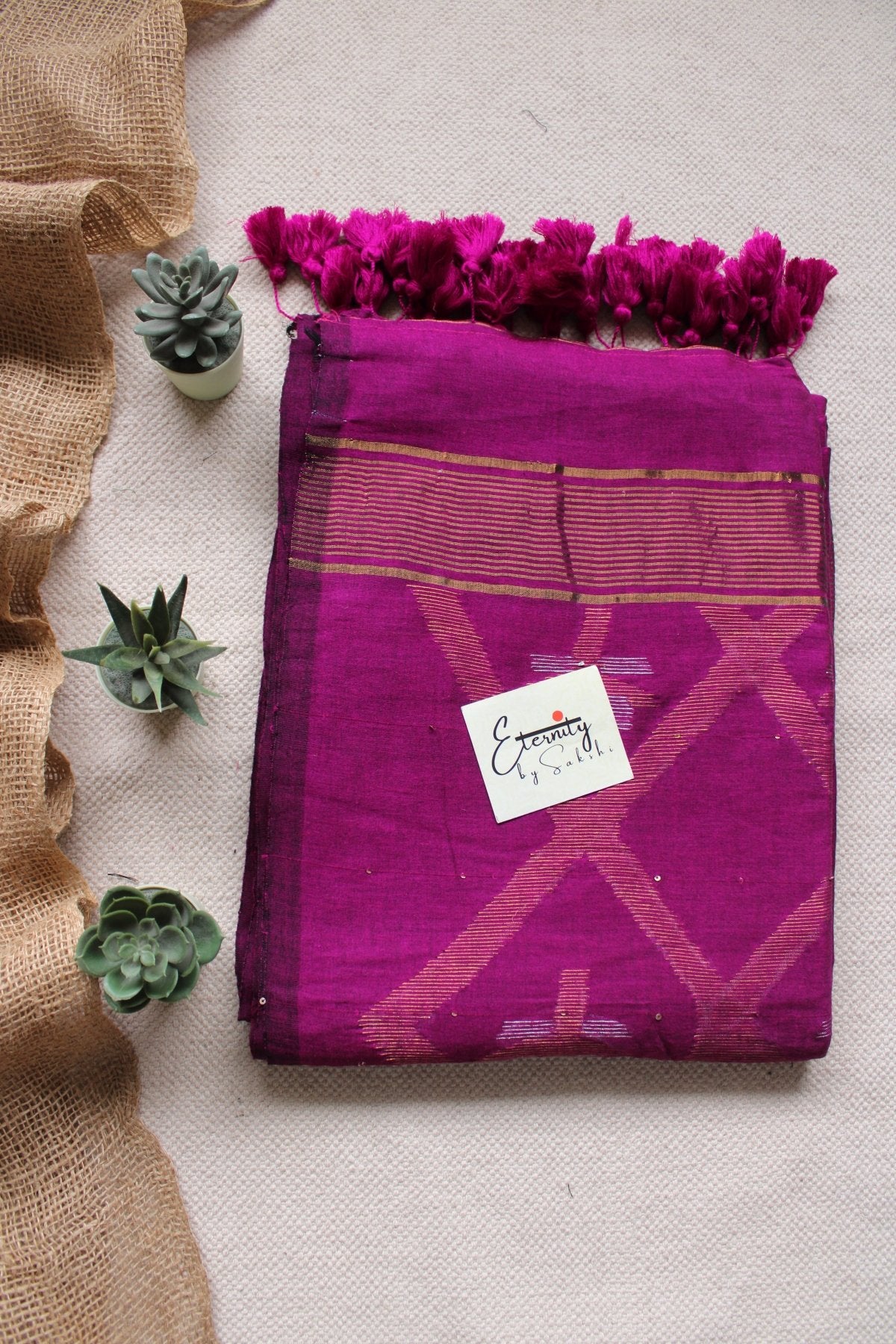 Magenta Lotus Saree - Eternity by Sakshi