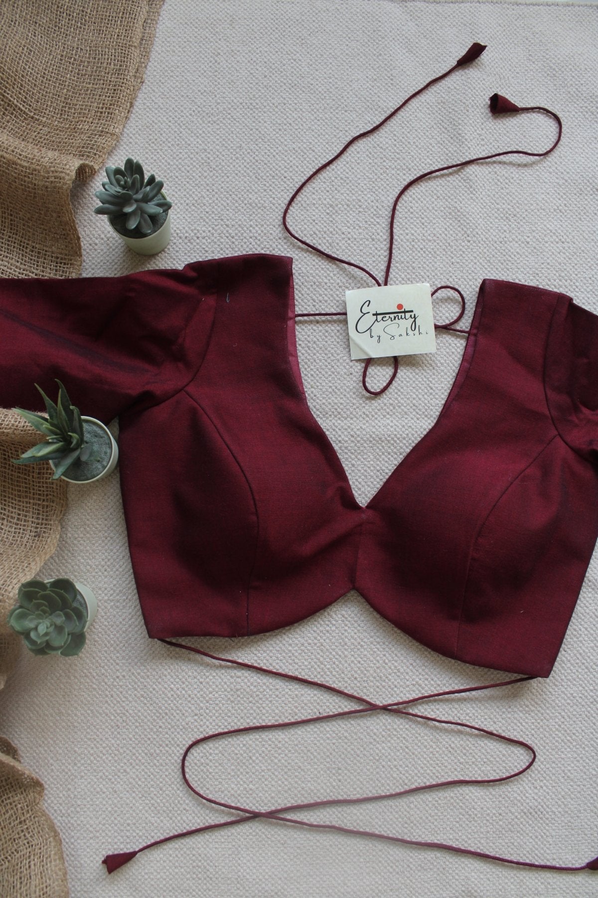 Maroon Shadow Blouse - Eternity by Sakshi