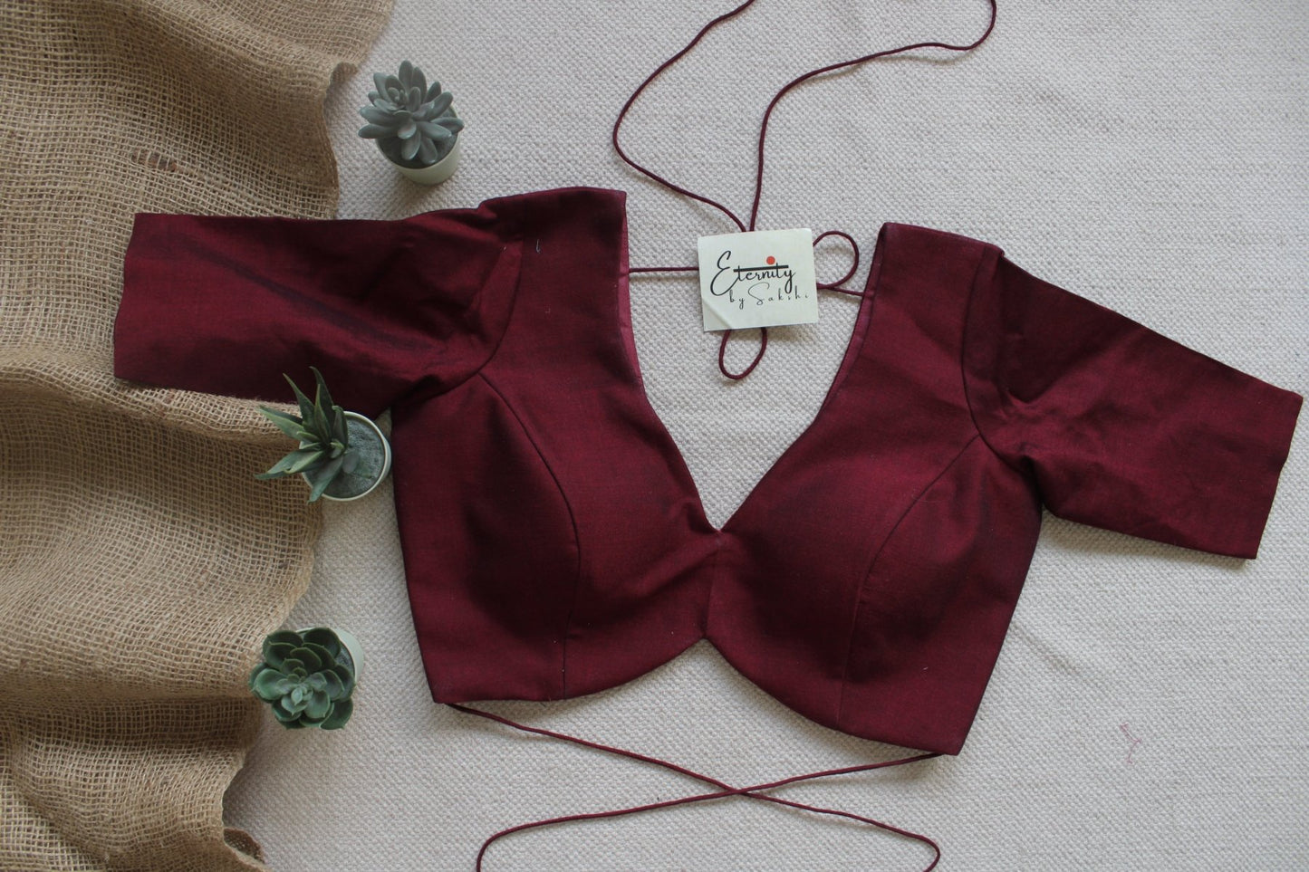 Maroon Shadow Blouse - Eternity by Sakshi