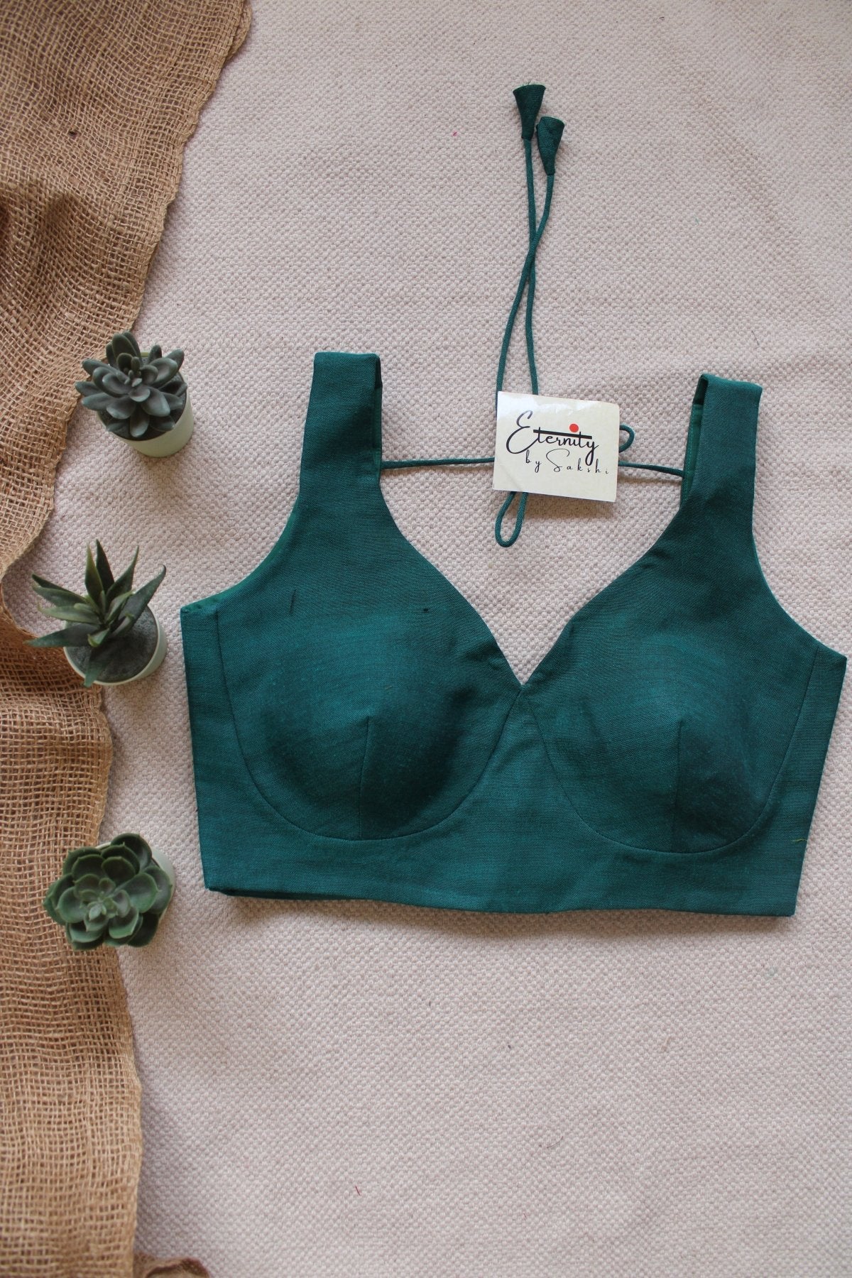 Dark Teal Madhubala Blouse - Eternity by Sakshi