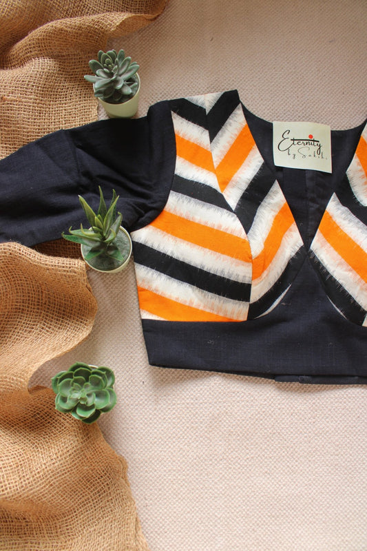 Amber Arrow Patch Office Blouse - Eternity by Sakshi