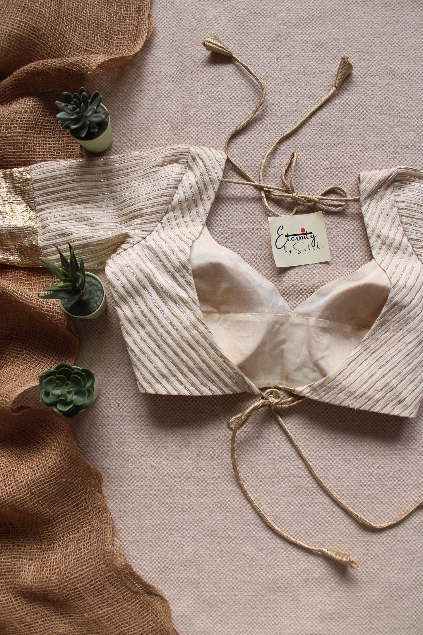 Sunehri Dhaaga Patch Blouse