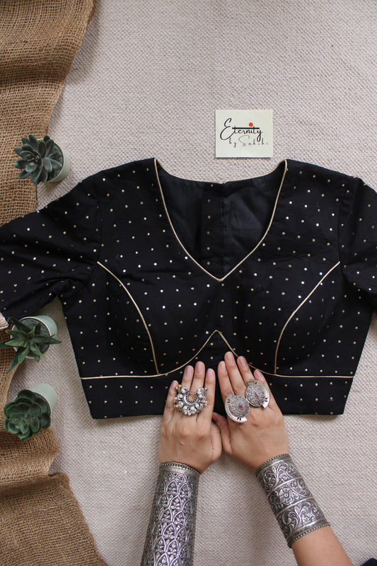 Black Navratri Amba Blouse