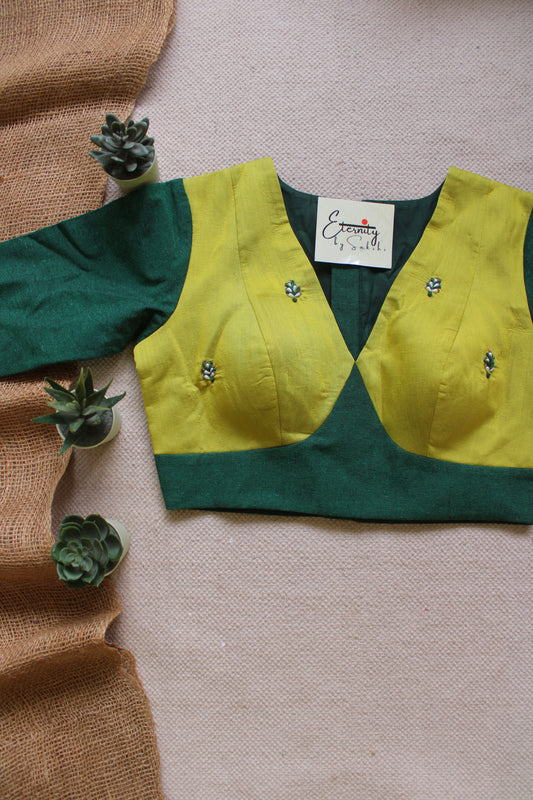 Limeleaf Patch Office Blouse