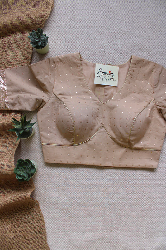 Beige Navratri Amba Blouse