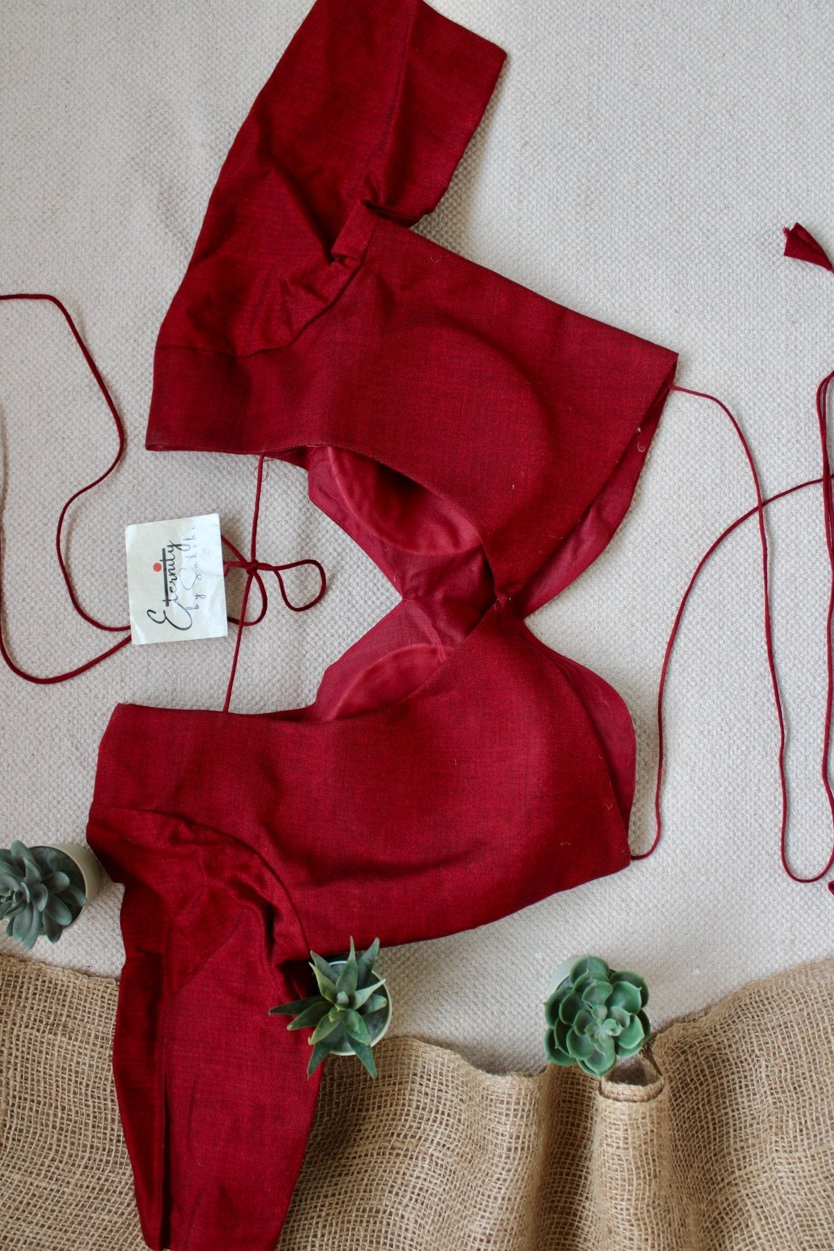Maroonish Red Shadow Blouse - Eternity by Sakshi
