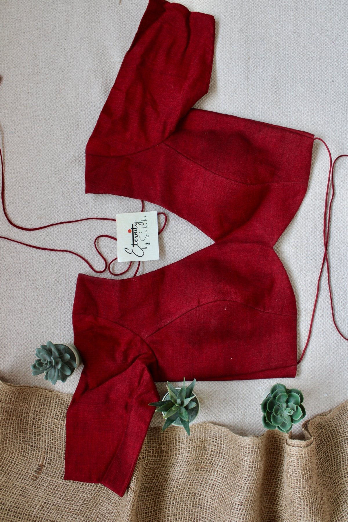 Maroonish Red Shadow Blouse - Eternity by Sakshi