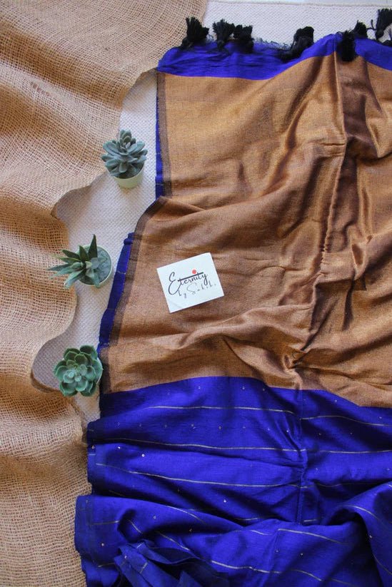 Blue Galaxy Saree + Blue Prasang Blouse Combo - Eternity by Sakshi