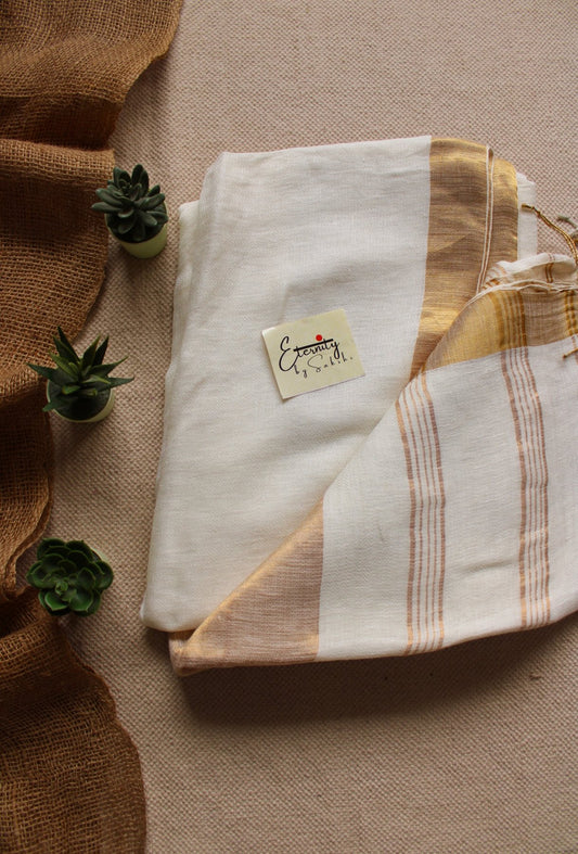 Parijaat Linen Saree - Eternity by Sakshi