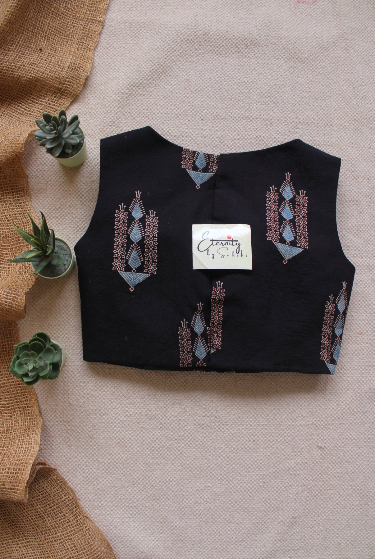 Midnight Meher Boatneck Blouse - Eternity by Sakshi