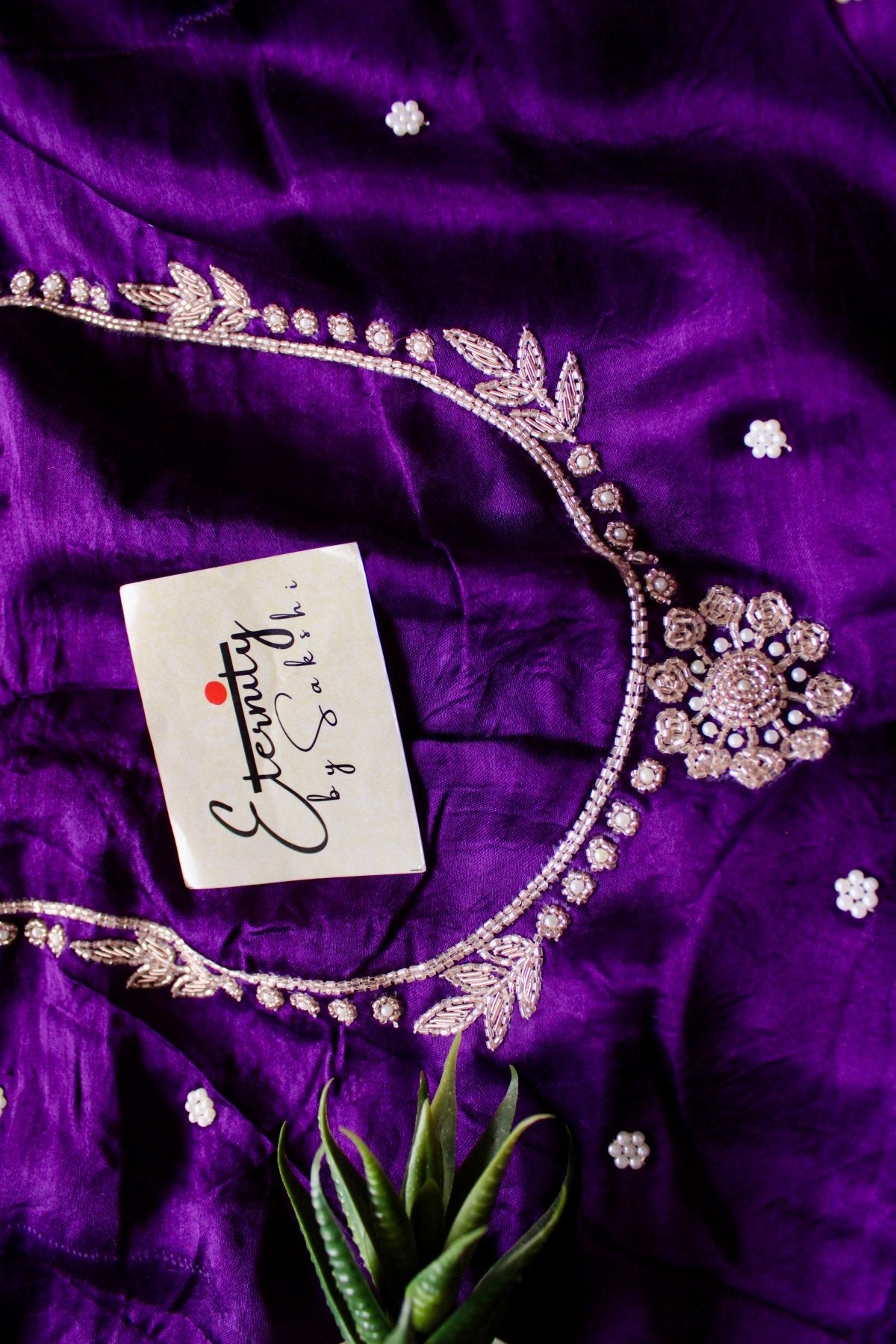 Purple Modal Handwork Saree - Eternity by Sakshi