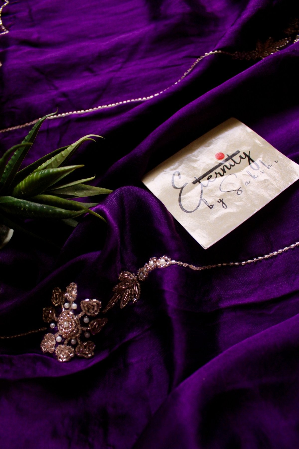 Purple Modal Handwork Saree - Eternity by Sakshi