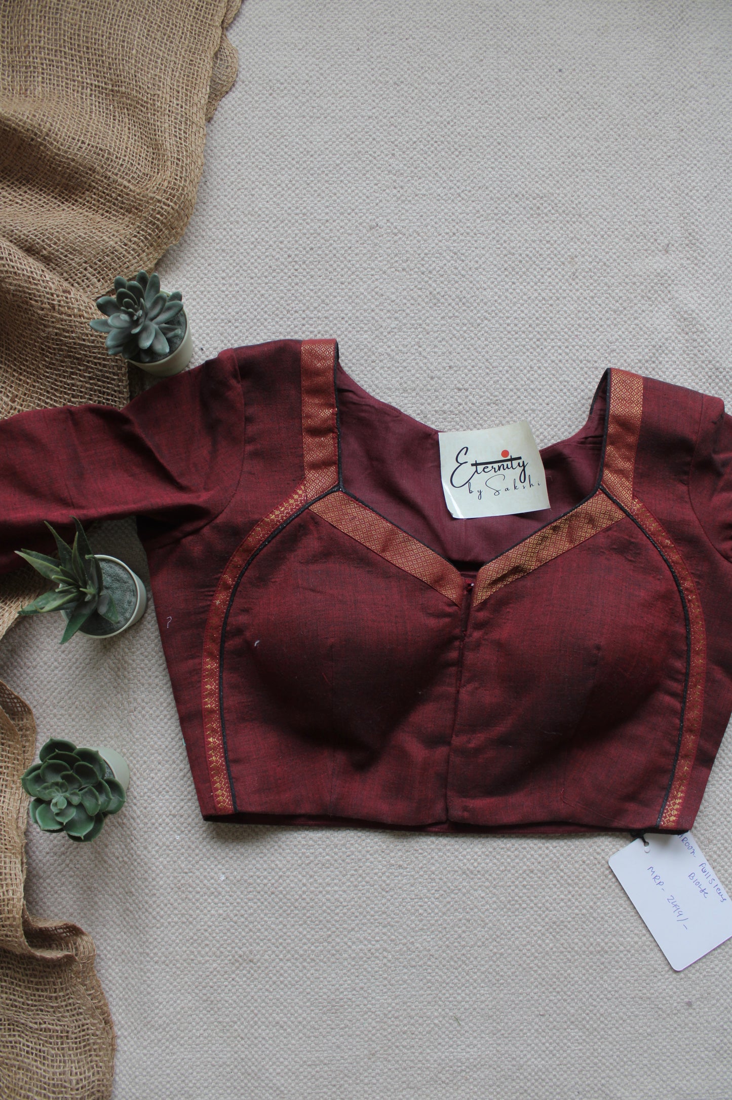 Maroon Full Sleeves Garage blouse