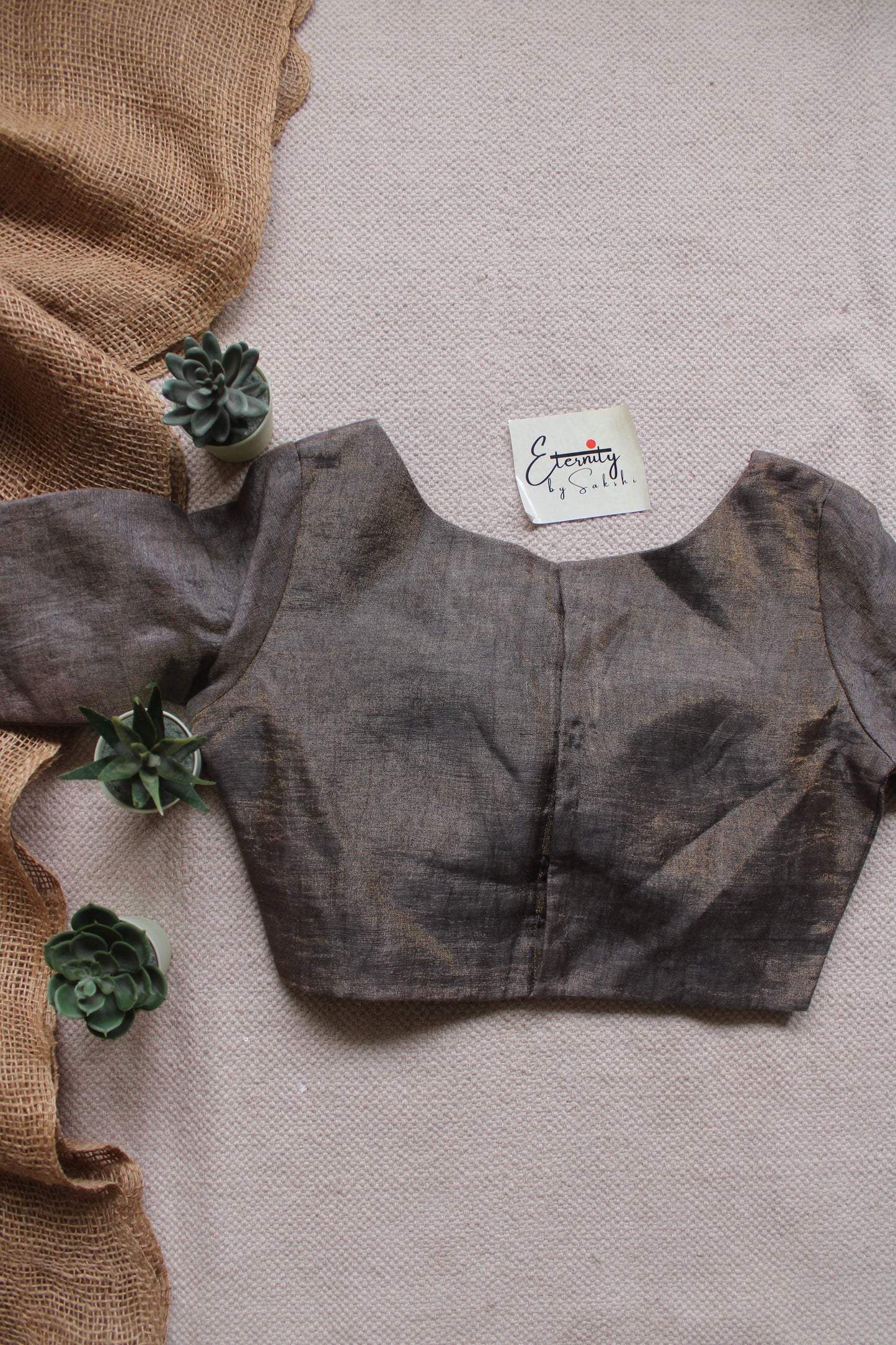 Charcoal Linen Garage Blouse