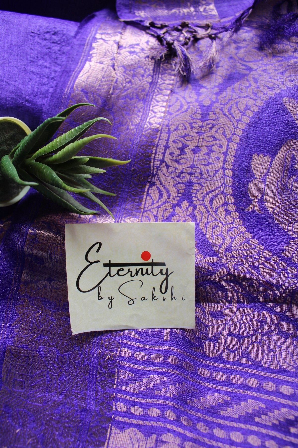 Exclsuive Blue Tussar Silk Saree - Eternity by Sakshi