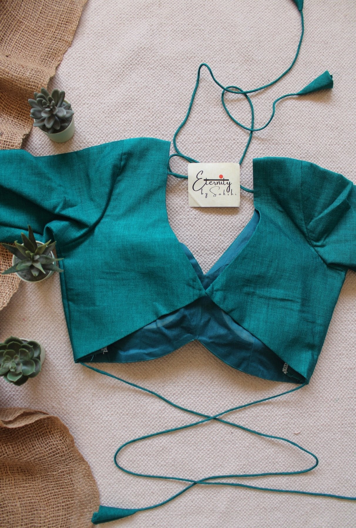Midnight Galaxy Saree + Peacock Green Shadow Blouse Combo - Eternity by Sakshi