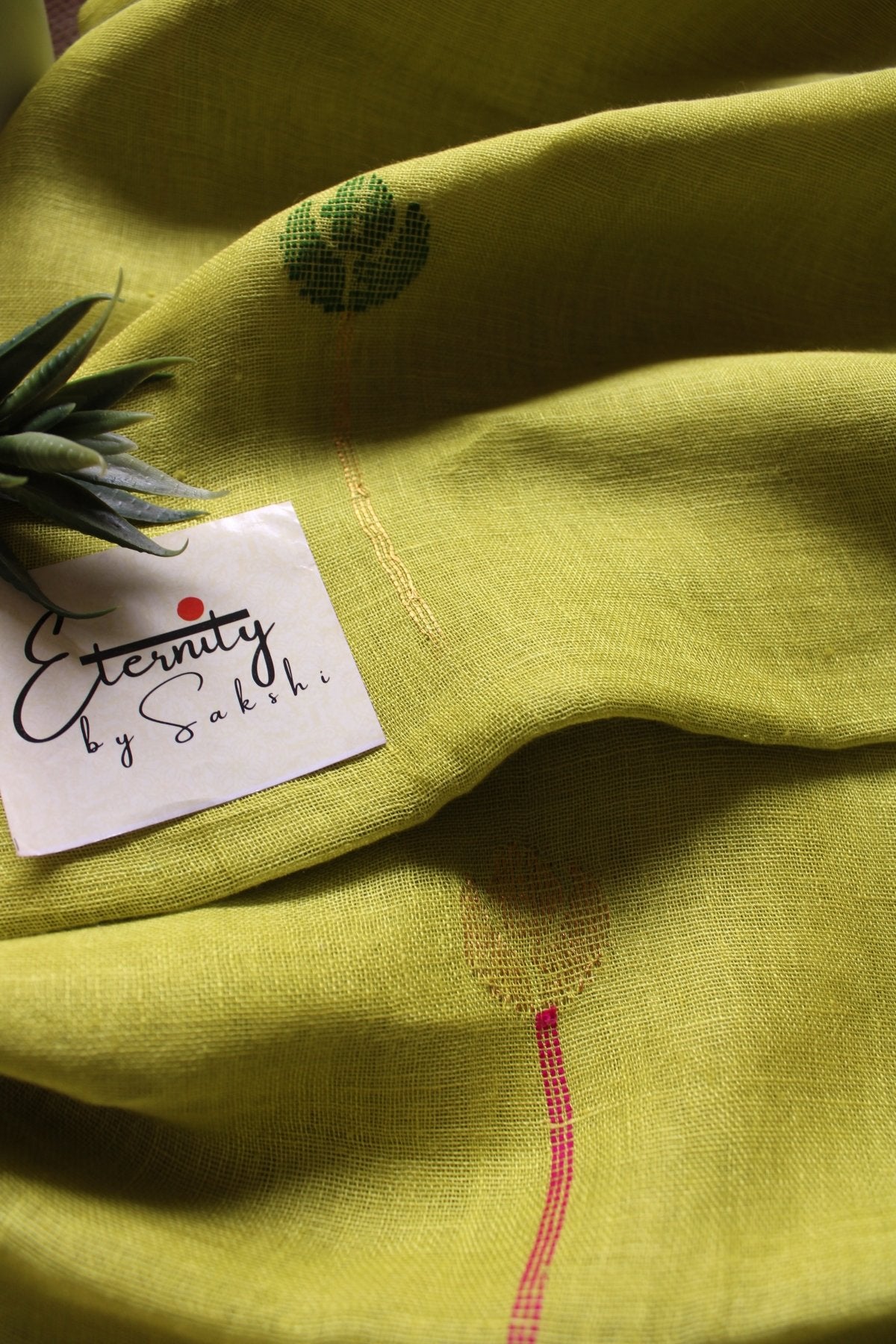 Parrot Green Pankhuri Saree - Eternity by Sakshi