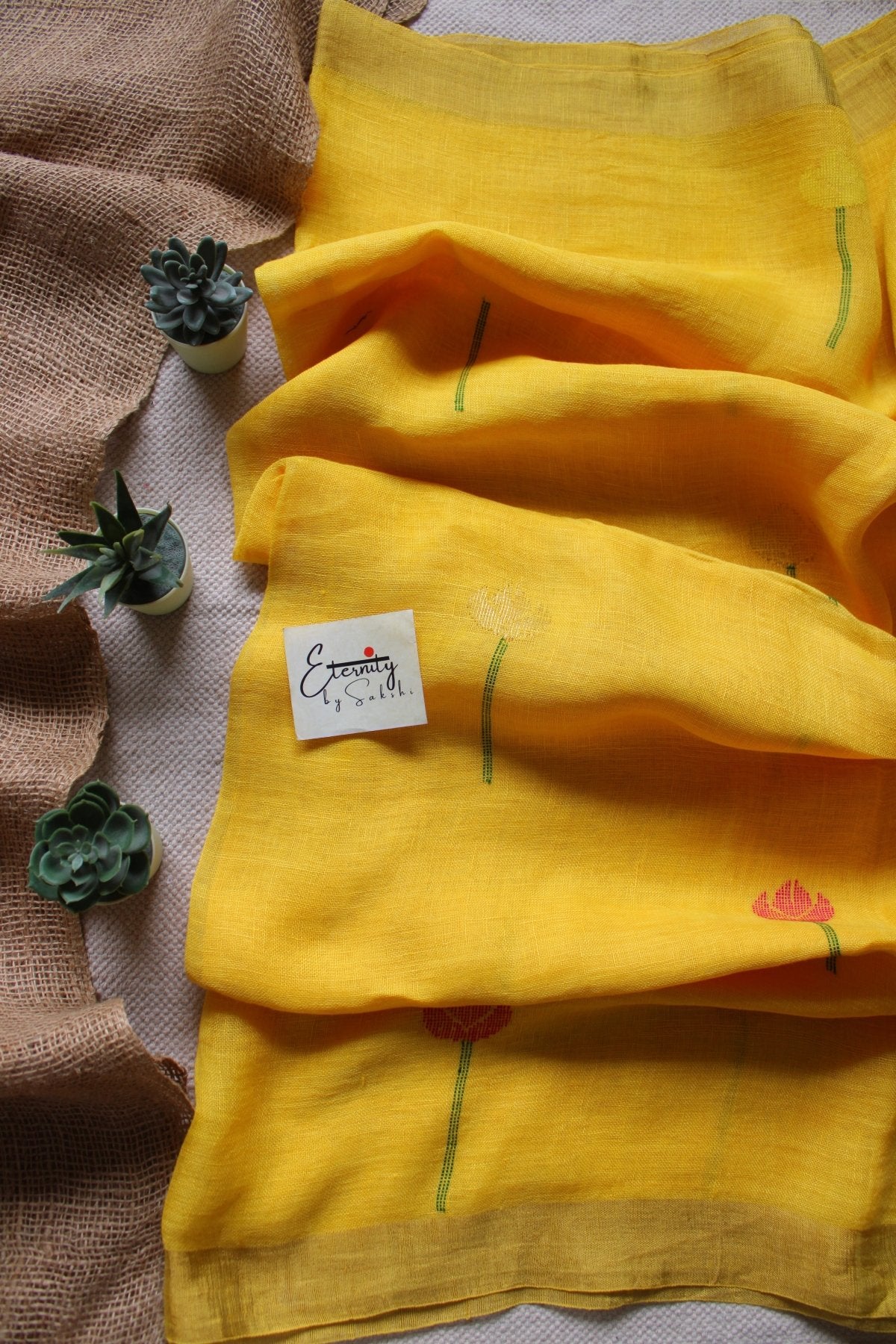 Yellow Pankhuri Saree - Eternity by Sakshi