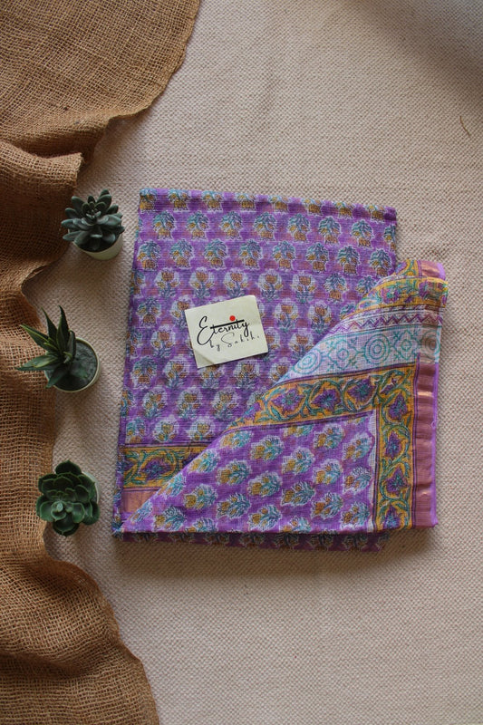 Purple Plum Kota Doriya Saree - Eternity by Sakshi