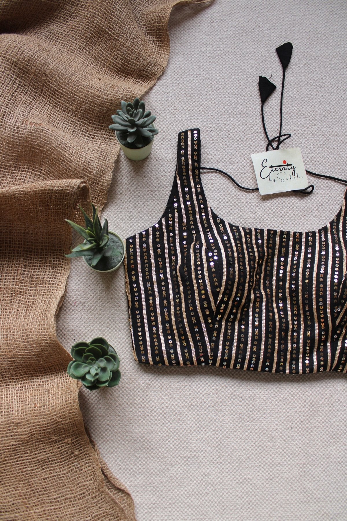 Black Sitara Noorie Blouse - Eternity by Sakshi