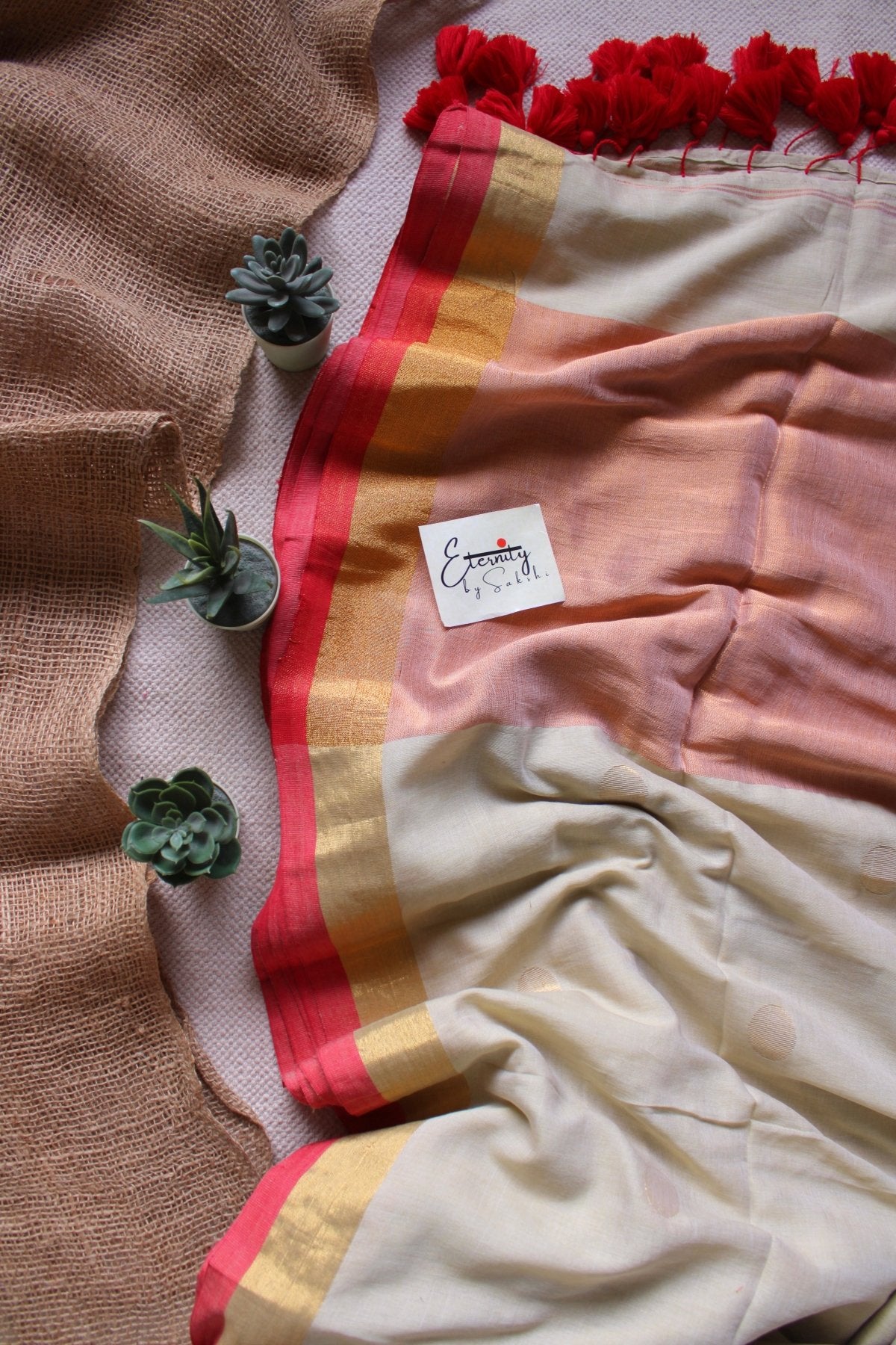 Kumud Saree + Red Noorie Blouse Combo - Eternity by Sakshi