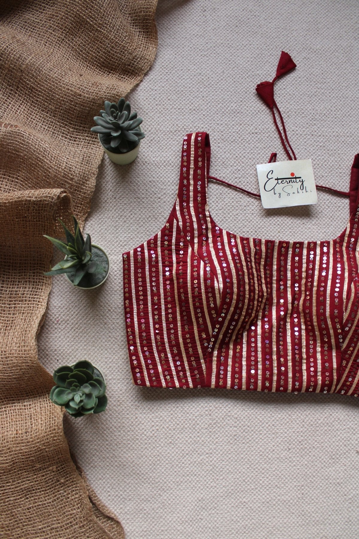 Maroon Sitara Noorie Blouse - Eternity by Sakshi