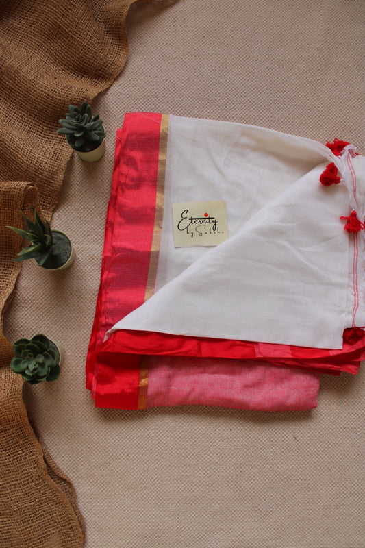 Kumud Saree + Red Noorie Blouse Combo - Eternity by Sakshi