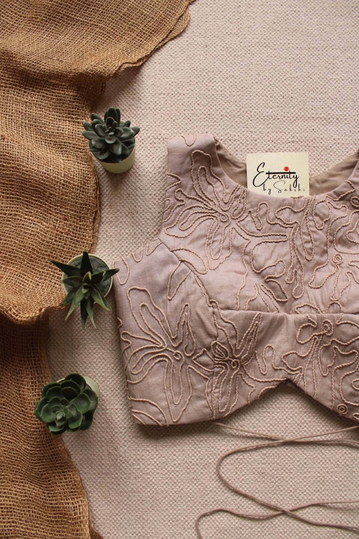 Dusty Mauve Floral Navya Blouse - Eternity by Sakshi