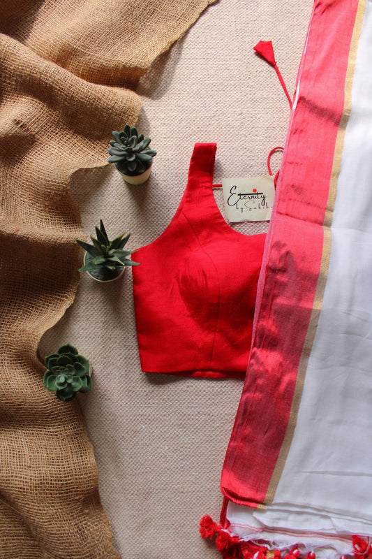 Kumud Saree + Red Noorie Blouse Combo - Eternity by Sakshi