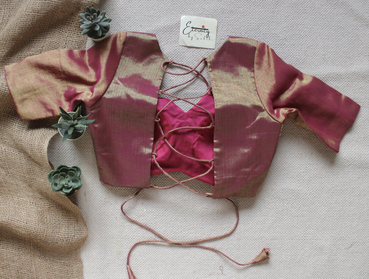 Rosy Gulaabi Backless Blouse - Eternity by Sakshi