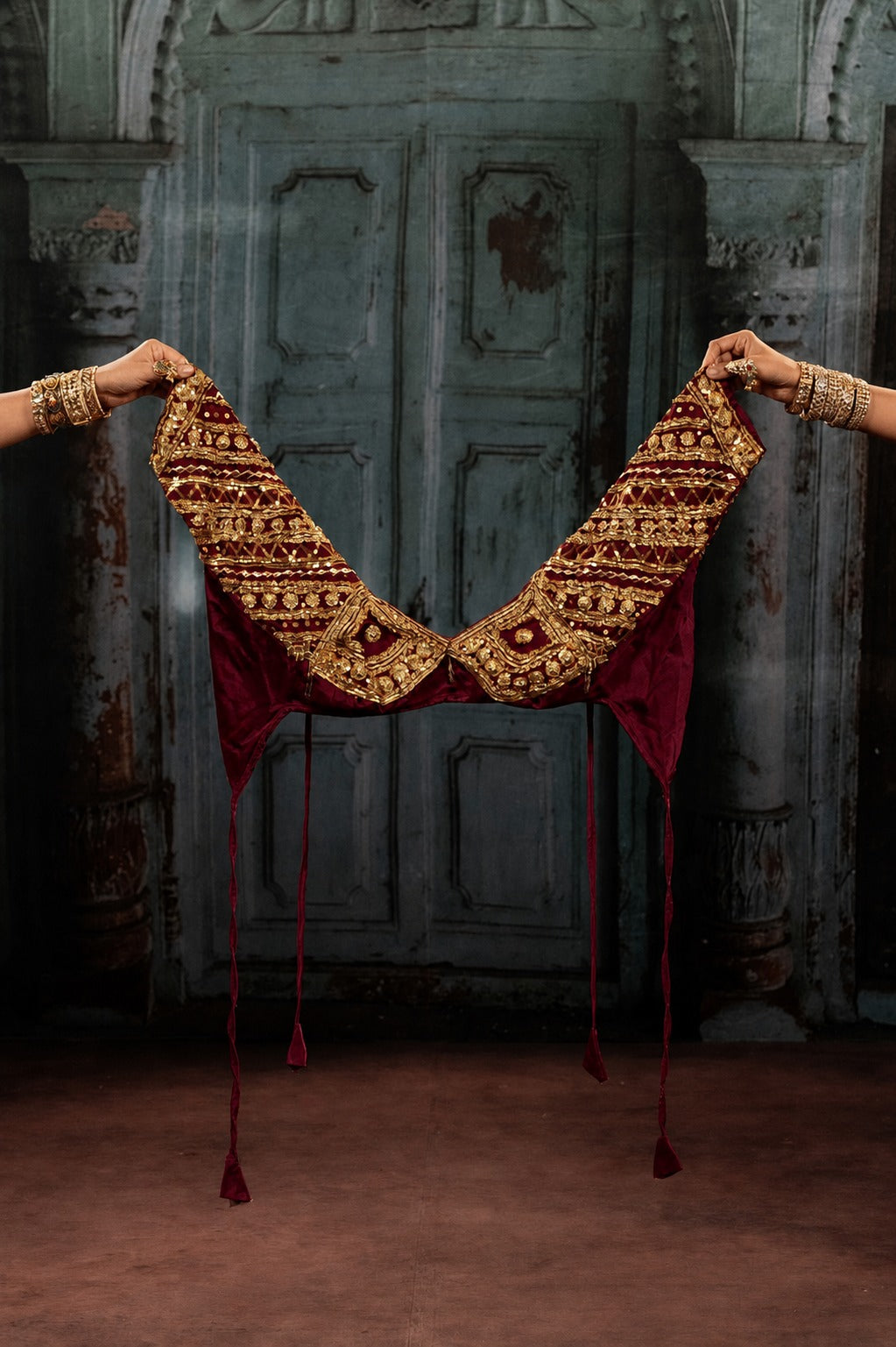 Maroon Mirage Aangi Blouse